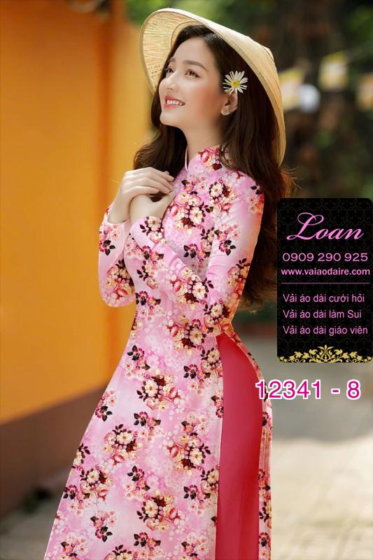 Vải áo dài hoa nhí nhẹ nhàng