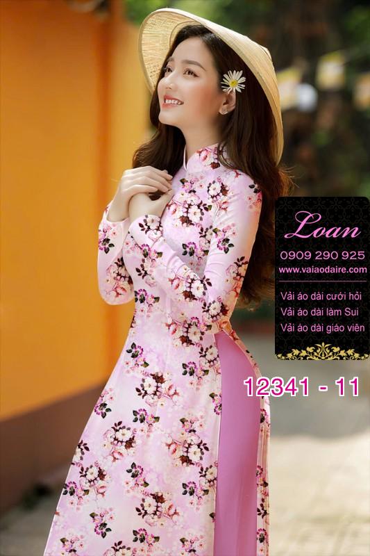 Vải áo dài hoa nhí nhẹ nhàng