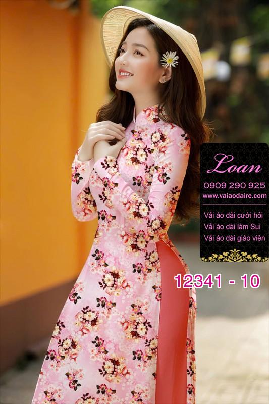 Vải áo dài hoa nhí nhẹ nhàng