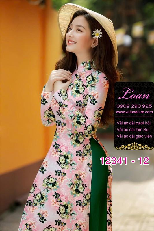 Vải áo dài hoa nhí nhẹ nhàng