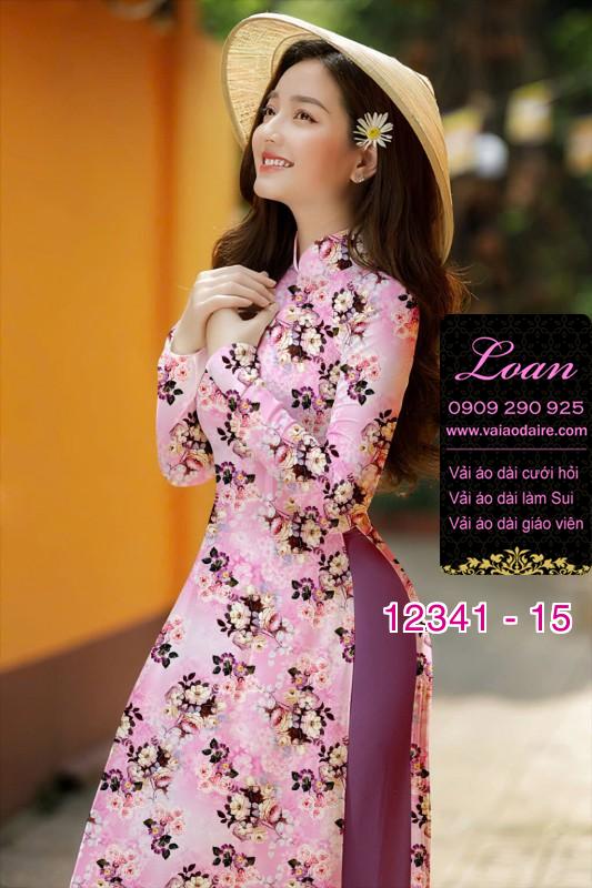 Vải áo dài hoa nhí nhẹ nhàng