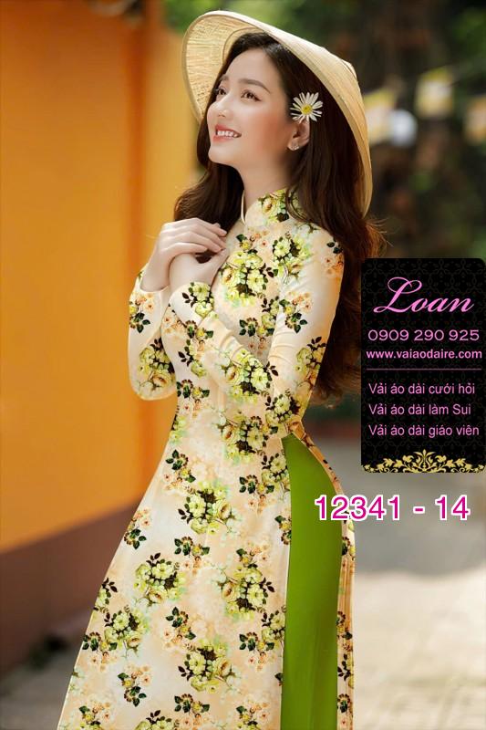 Vải áo dài hoa nhí nhẹ nhàng