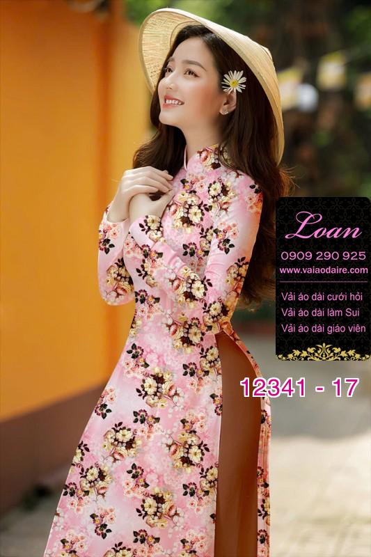 Vải áo dài hoa nhí nhẹ nhàng