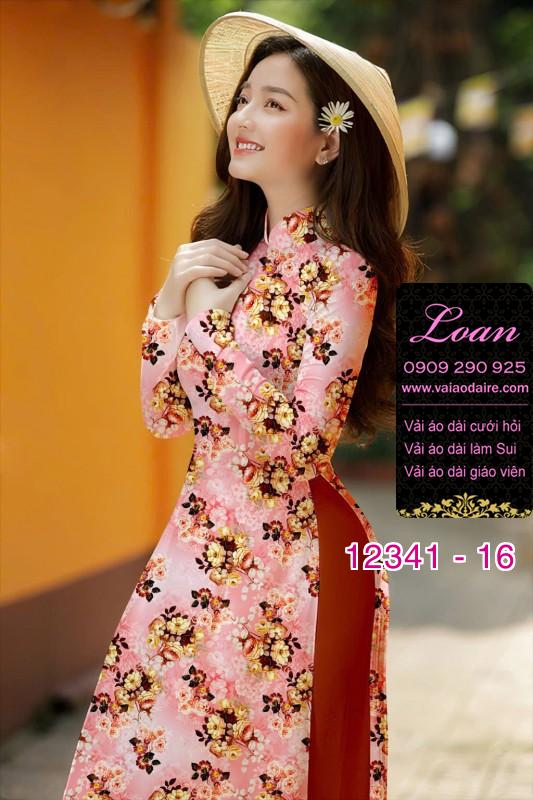 Vải áo dài hoa nhí nhẹ nhàng