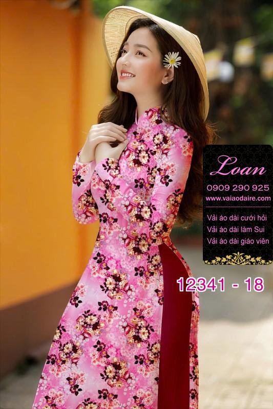 Vải áo dài hoa nhí nhẹ nhàng