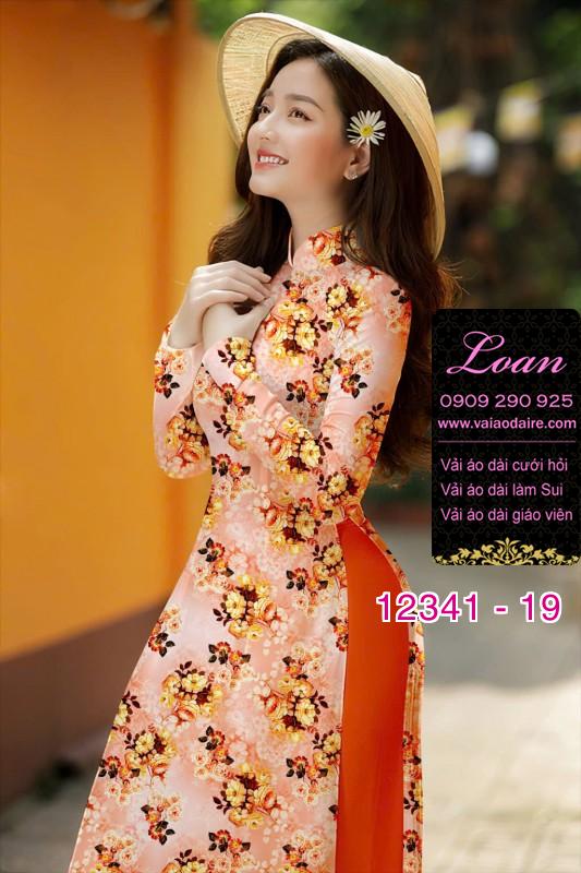 Vải áo dài hoa nhí nhẹ nhàng