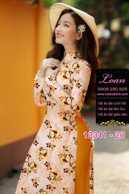 Vải áo dài hoa nhí nhẹ nhàng