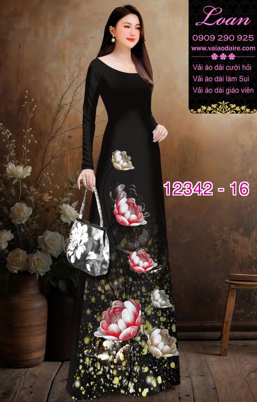 Vải áo dài hoa in 3D
