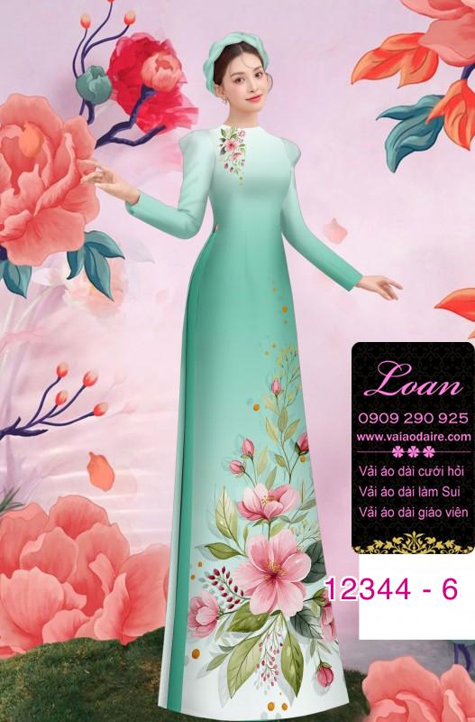 Vải áo dài hoa in 3D