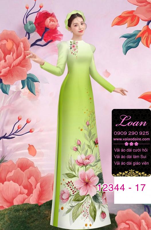Vải áo dài hoa in 3D