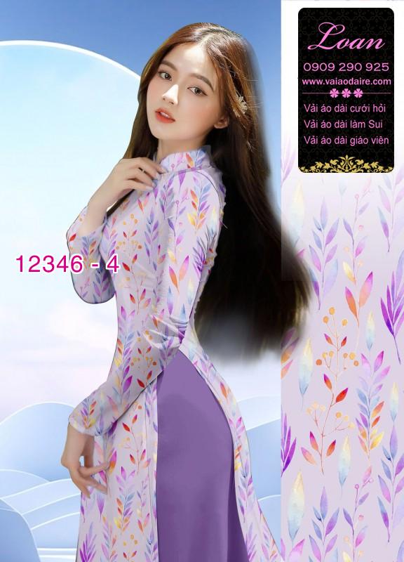 Vải áo dài hoa in 3D