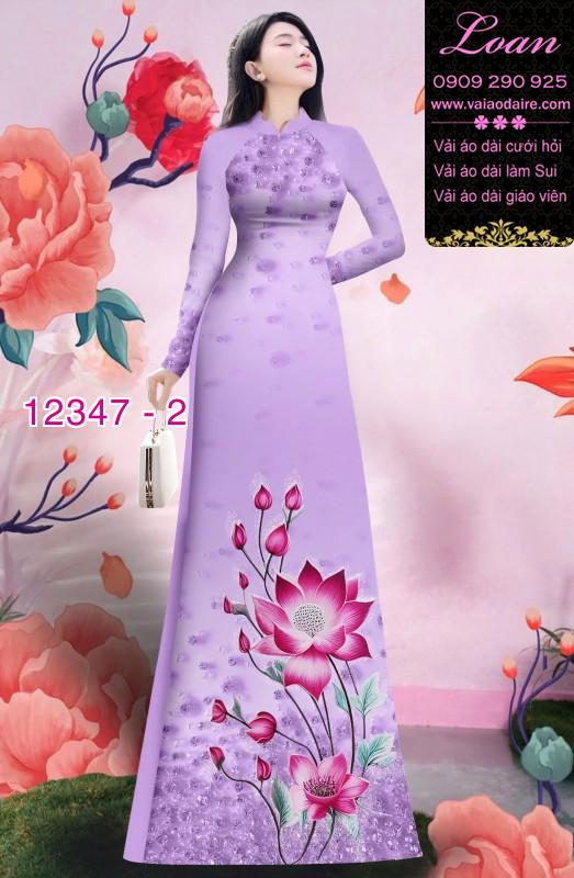 Vải áo dài hoa in 3D