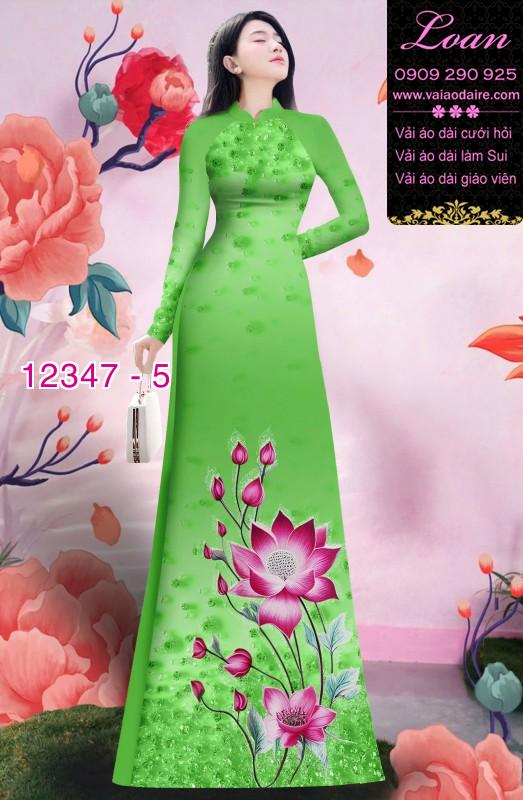 Vải áo dài hoa in 3D