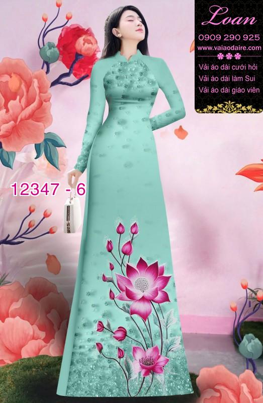 Vải áo dài hoa in 3D
