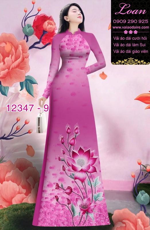 Vải áo dài hoa in 3D