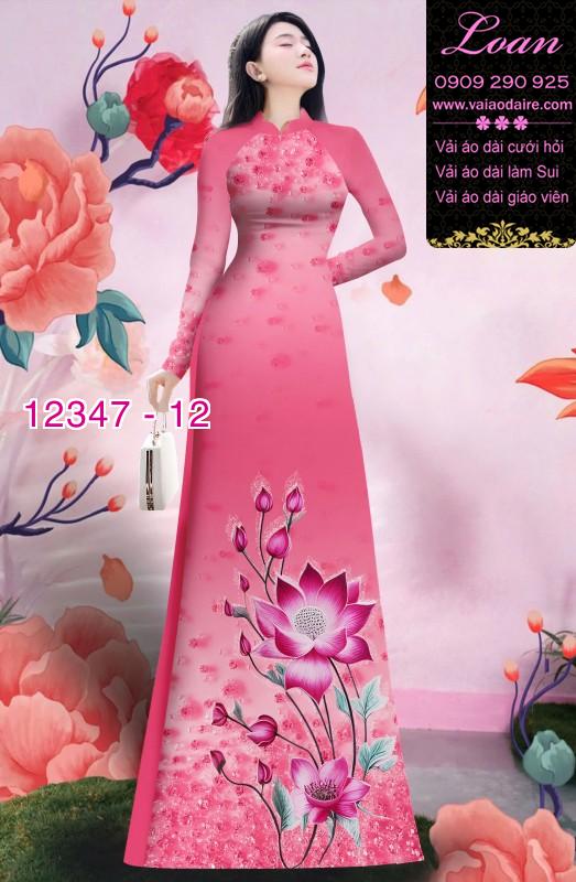 Vải áo dài hoa in 3D