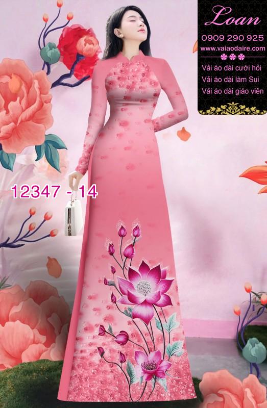 Vải áo dài hoa in 3D