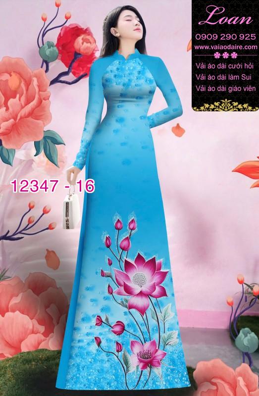Vải áo dài hoa in 3D
