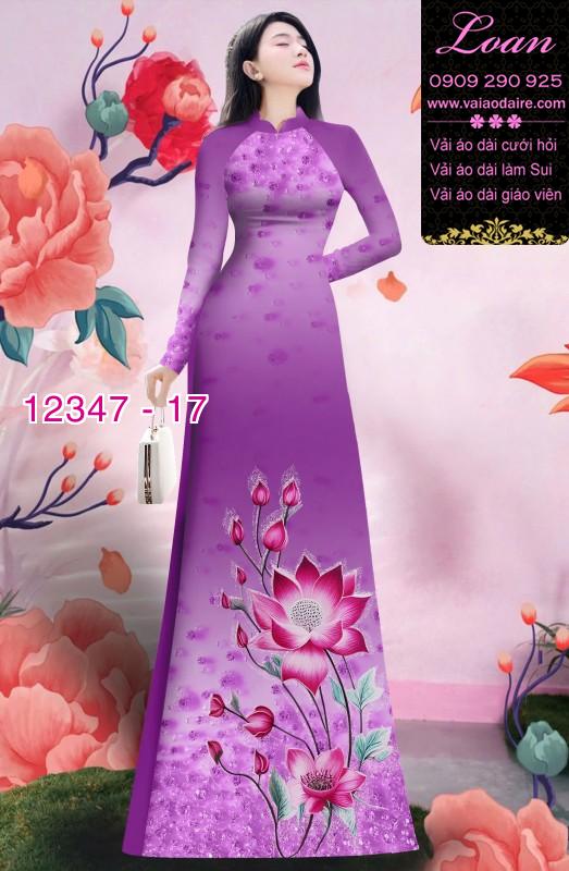 Vải áo dài hoa in 3D