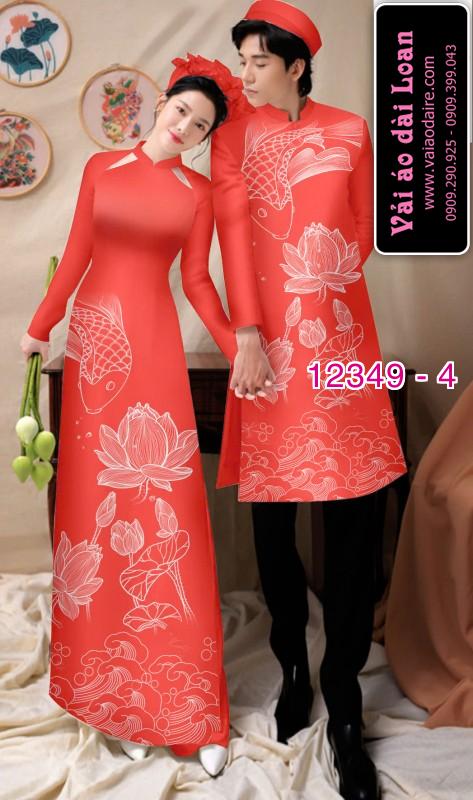 Vải áo dài đôi nam nữ