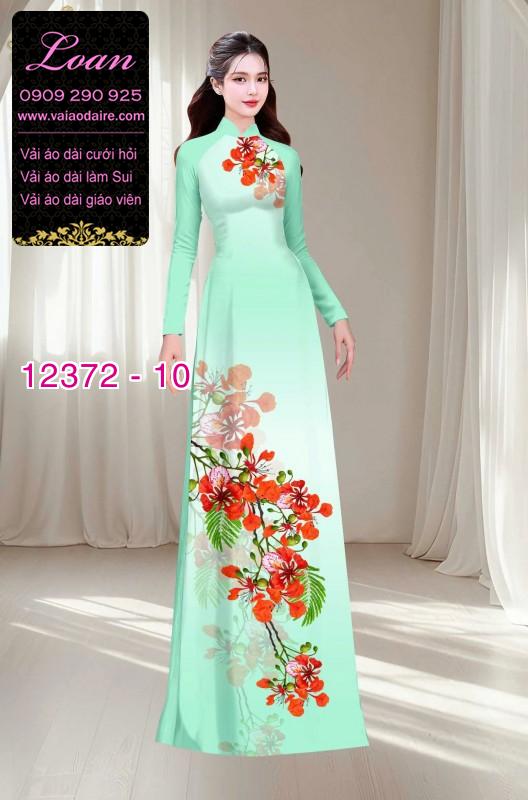 Vải áo dài hoa phượng mùa hè