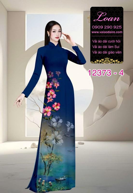 Vải áo dài hoa in 3D
