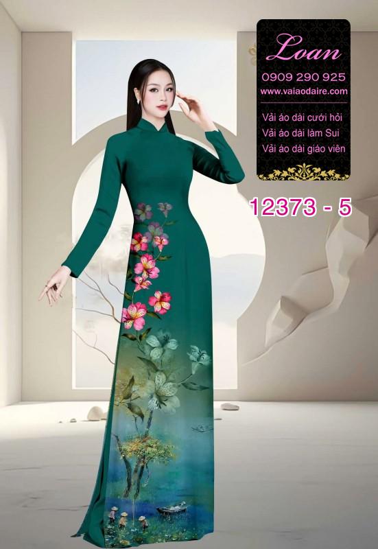 Vải áo dài hoa in 3D