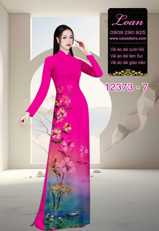 Vải áo dài hoa in 3D