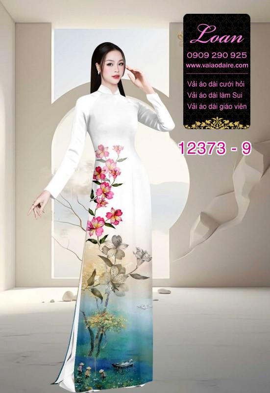 Vải áo dài hoa in 3D