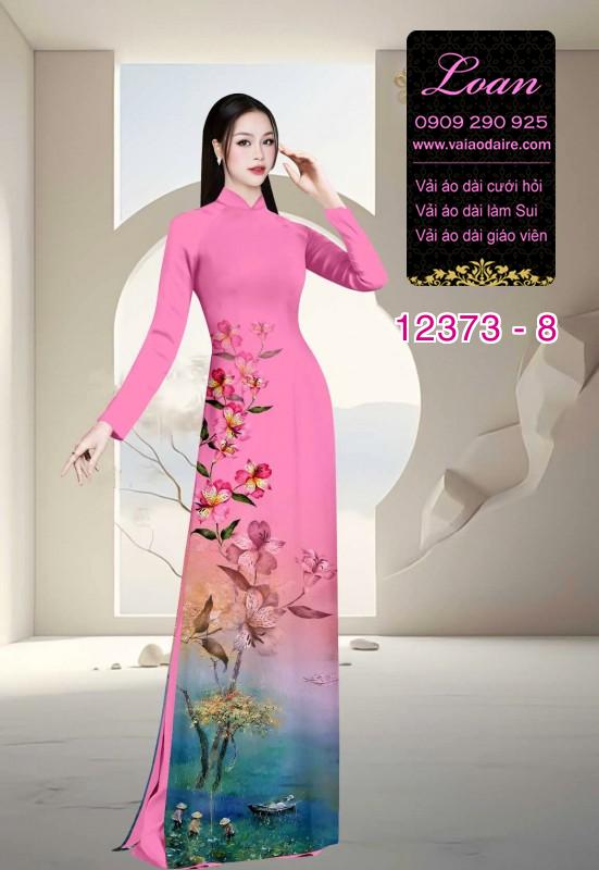 Vải áo dài hoa in 3D