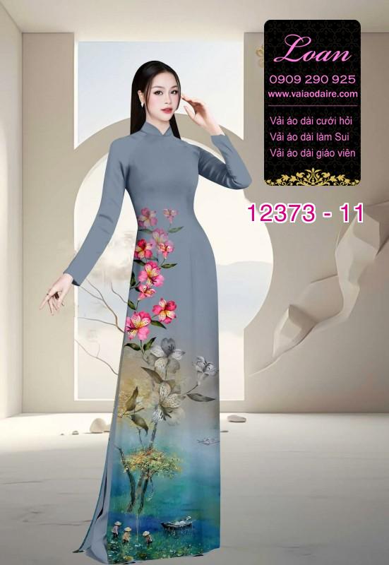Vải áo dài hoa in 3D