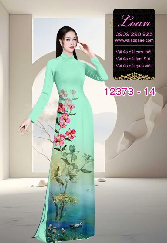 Vải áo dài hoa in 3D