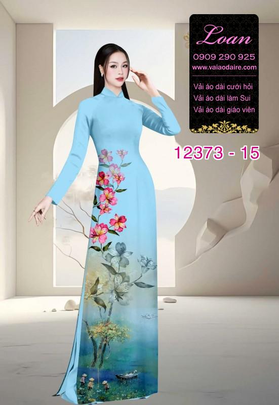 Vải áo dài hoa in 3D