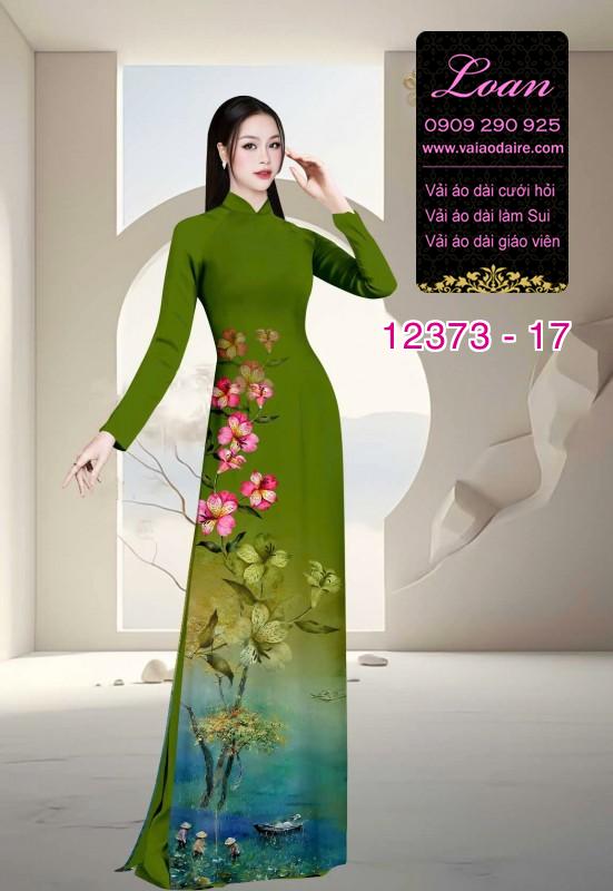 Vải áo dài hoa in 3D