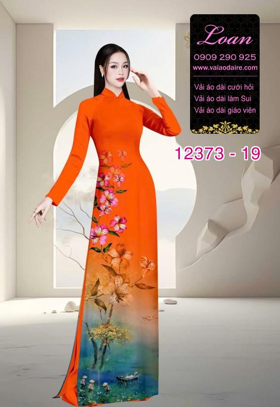 Vải áo dài hoa in 3D