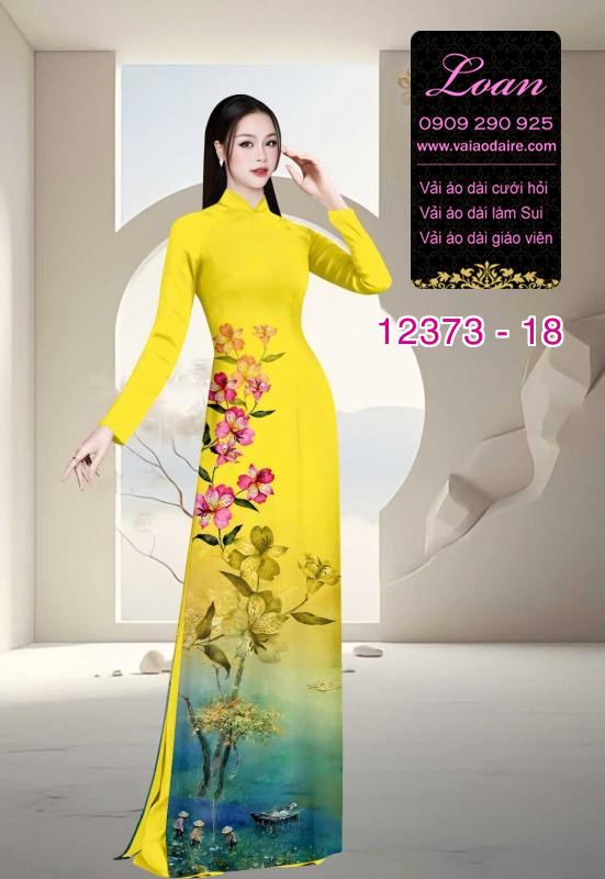 Vải áo dài hoa in 3D