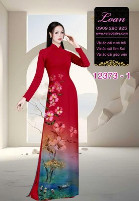 Vải áo dài hoa in 3D-DT 12373