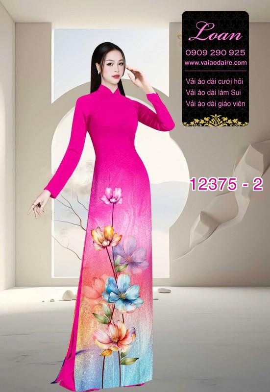Vải áo dài hoa in 3D nhẹ nhàng