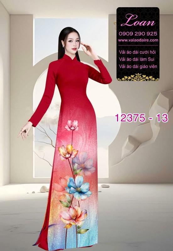Vải áo dài hoa in 3D nhẹ nhàng