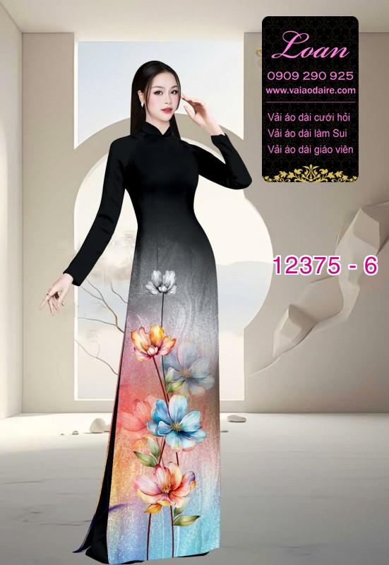 Vải áo dài hoa in 3D nhẹ nhàng