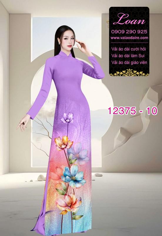 Vải áo dài hoa in 3D nhẹ nhàng