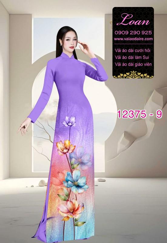 Vải áo dài hoa in 3D nhẹ nhàng