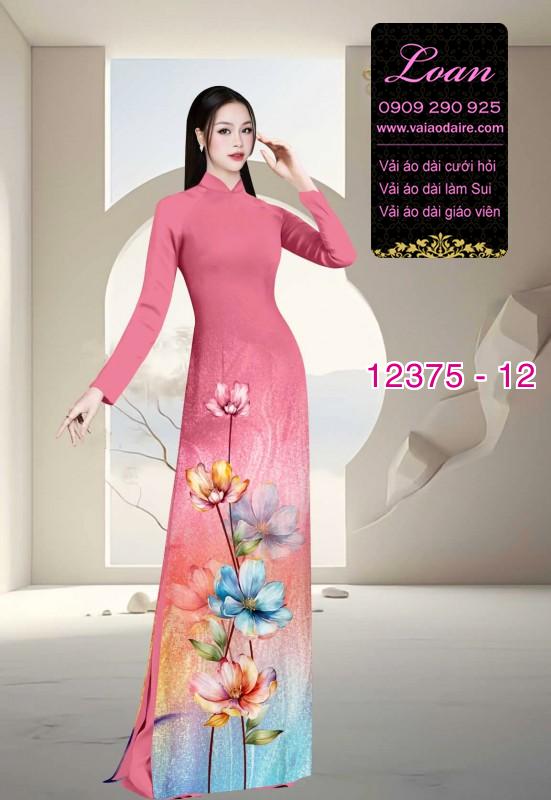 Vải áo dài hoa in 3D nhẹ nhàng