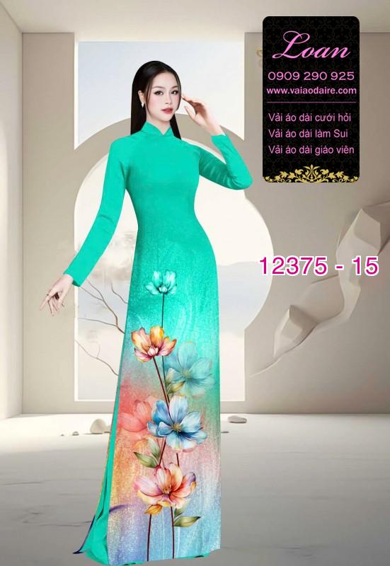 Vải áo dài hoa in 3D nhẹ nhàng