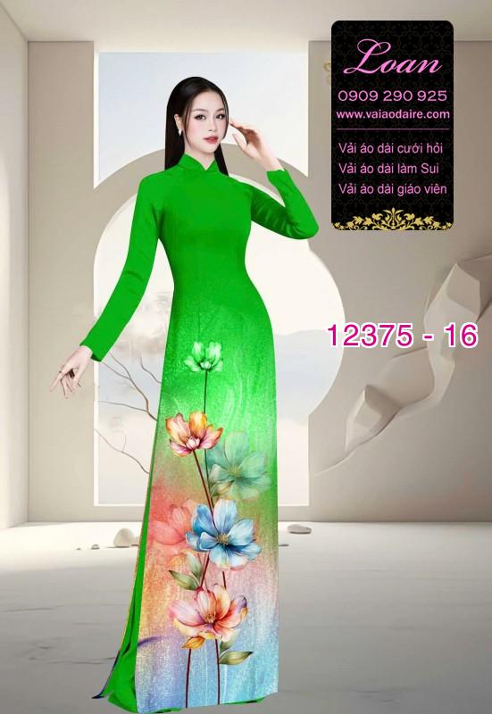 Vải áo dài hoa in 3D nhẹ nhàng