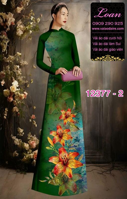 Vải áo dài hoa in 3D