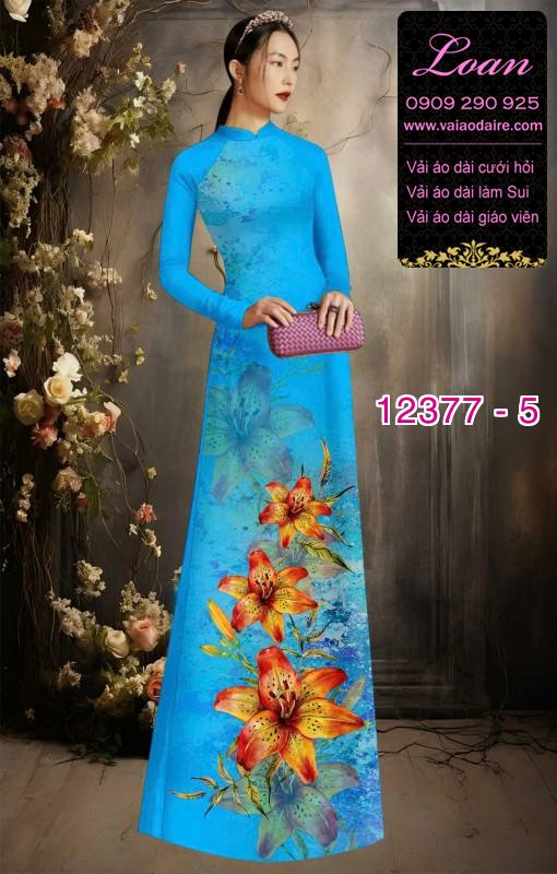 Vải áo dài hoa in 3D