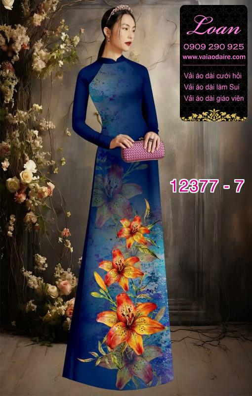 Vải áo dài hoa in 3D