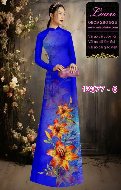 Vải áo dài hoa in 3D