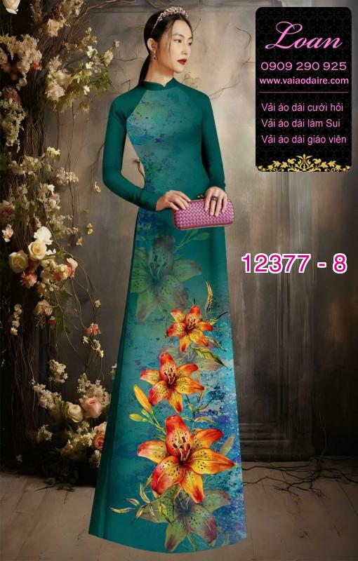 Vải áo dài hoa in 3D